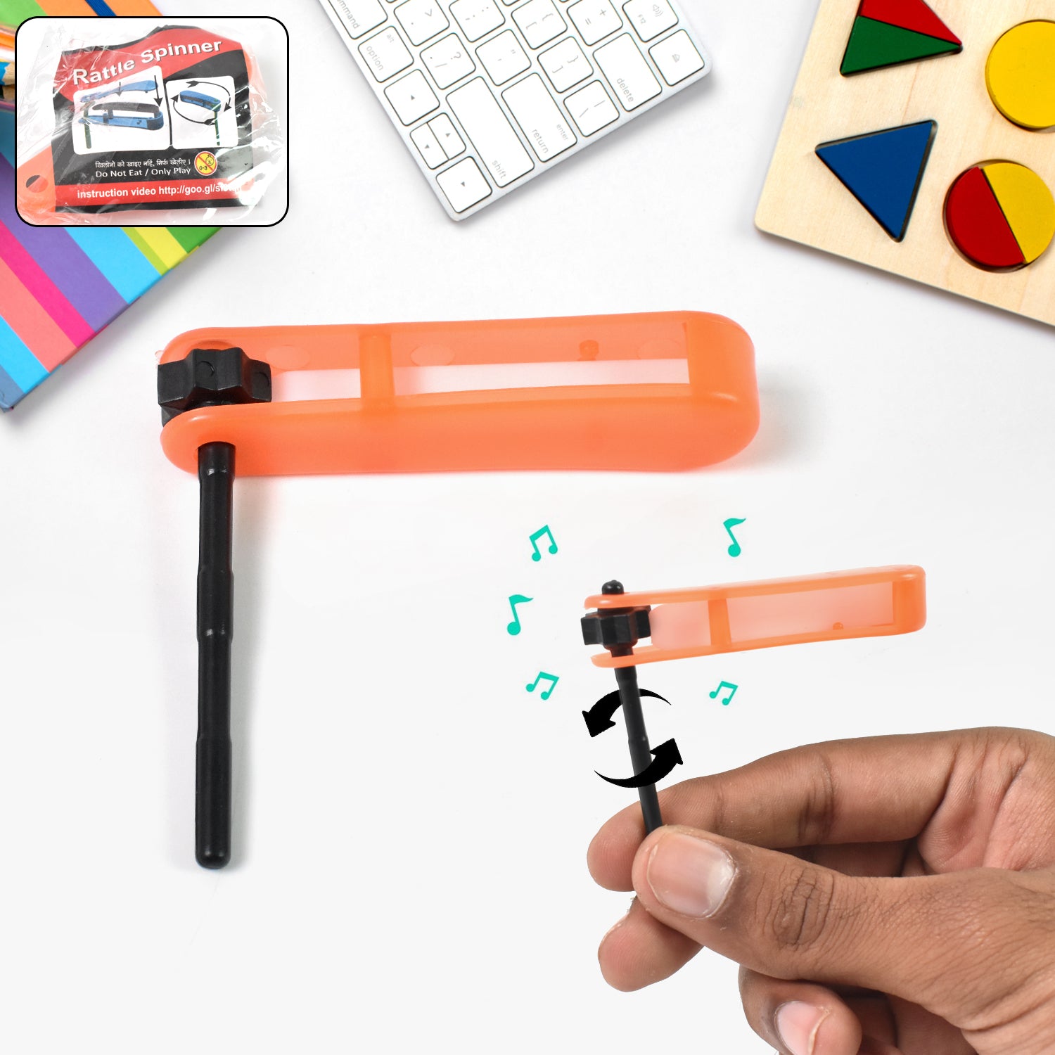 Small Colourful Non-toxic Plastic Rattle Spinner Toys For Babies Kids (1 Pc  Mix Color  Design) Small Colourful Non-toxic Plastic Rattle Spinner Toys For Babies Kids (1 Pc  Mix Color  Design)